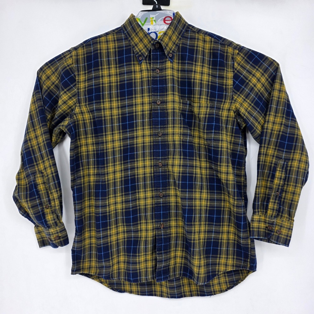 Pendleton Shirt Mens Large Wool Pima Canterbury Cloth Plaid Button Up Casual